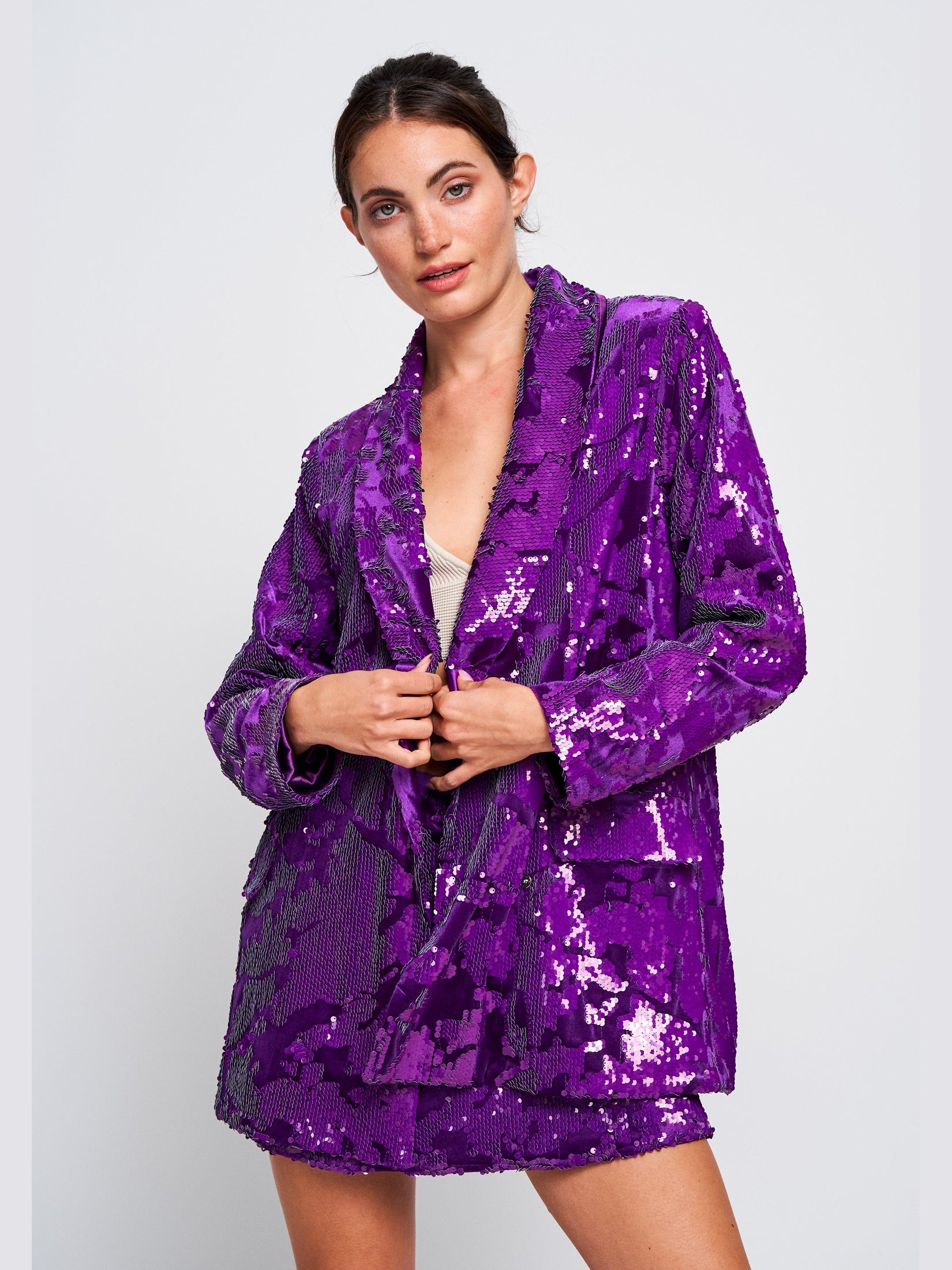 Gena Velvet Sequin Jacket