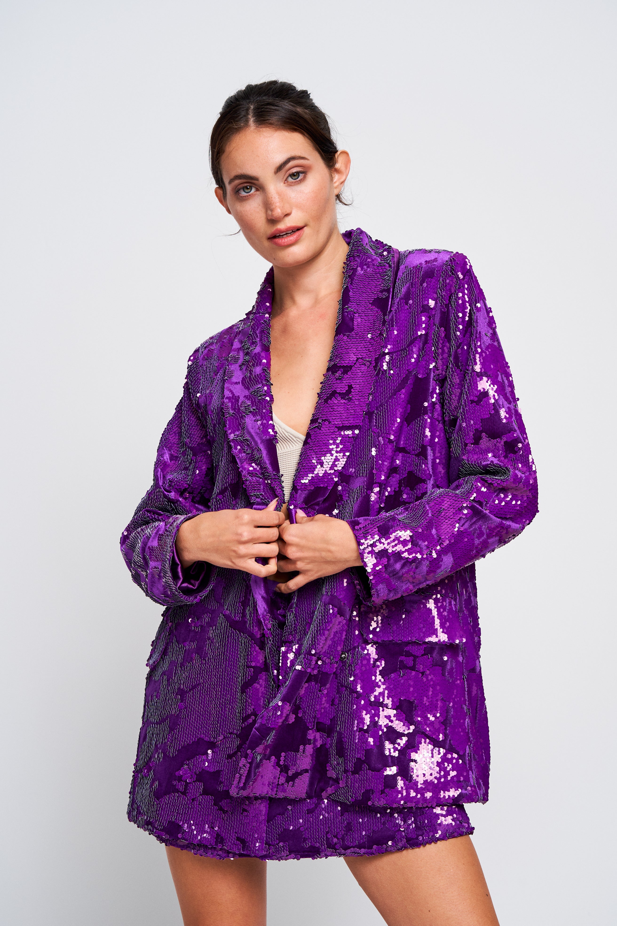 Gena Velvet Sequin Jacket