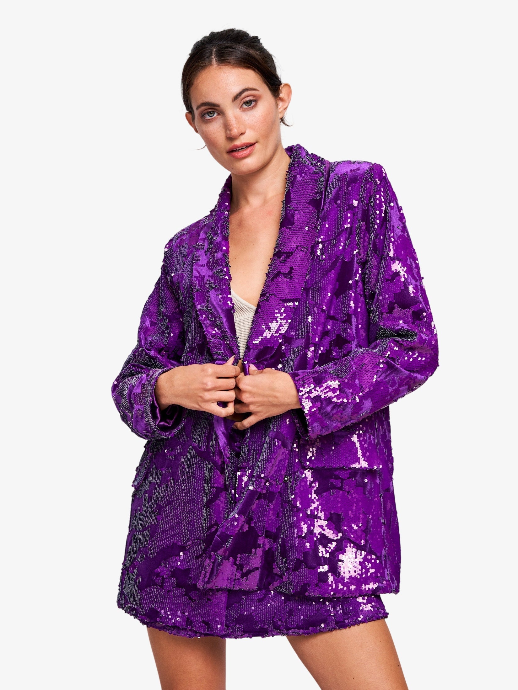 Chaqueta de terciopelo con lentejuelas Gena