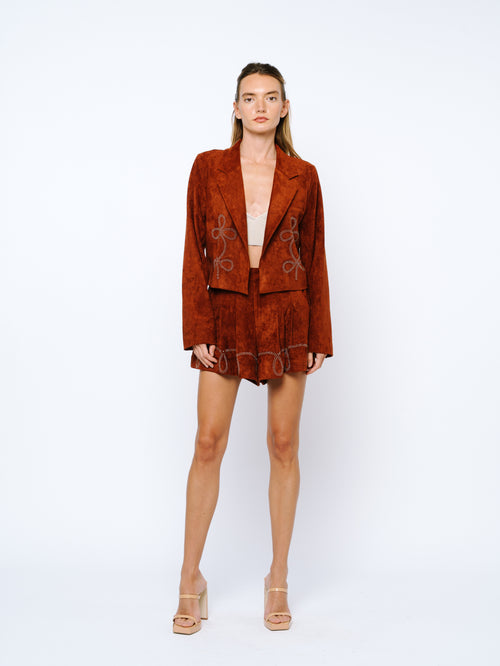Load image 1 in gallery view. Stevie Faux Suede Shorts