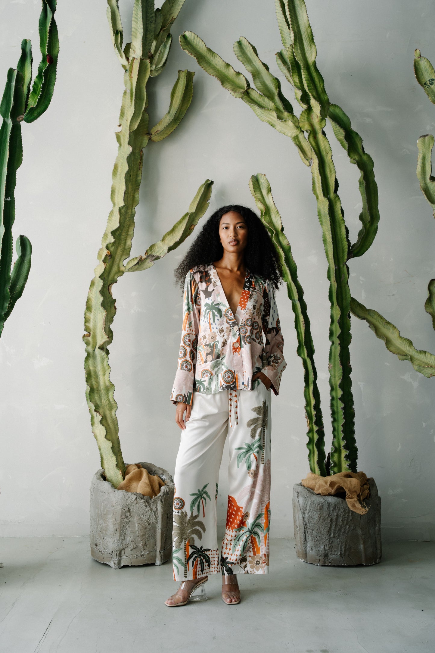 Riri Botanical Print Kimono Jacket