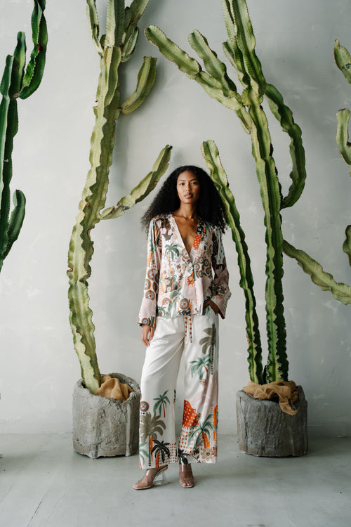 Load image 1 in gallery view. Riri Botanical Print Kimono Jacket