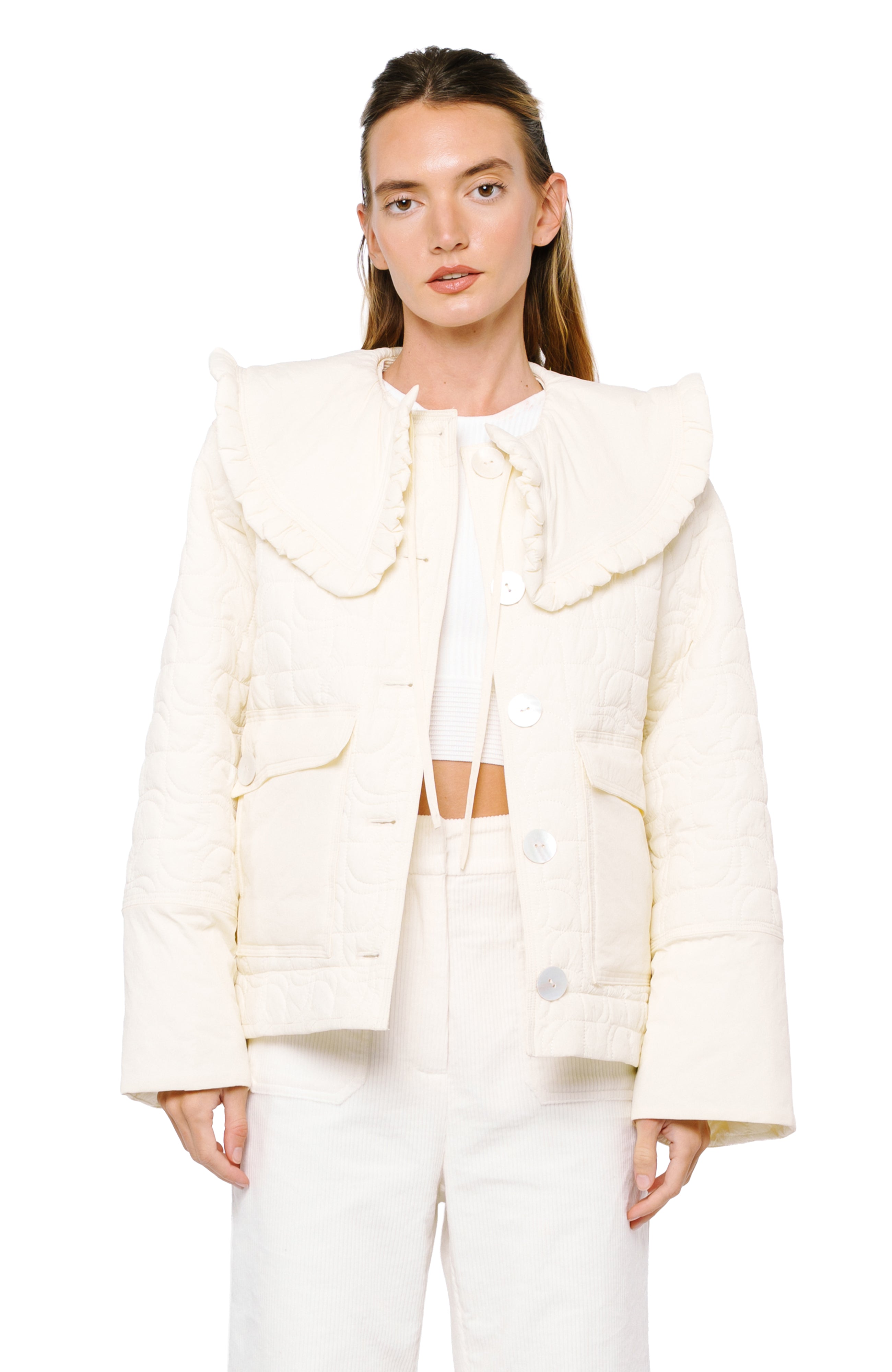 Laufey Wide Collar Puffer Jacket
