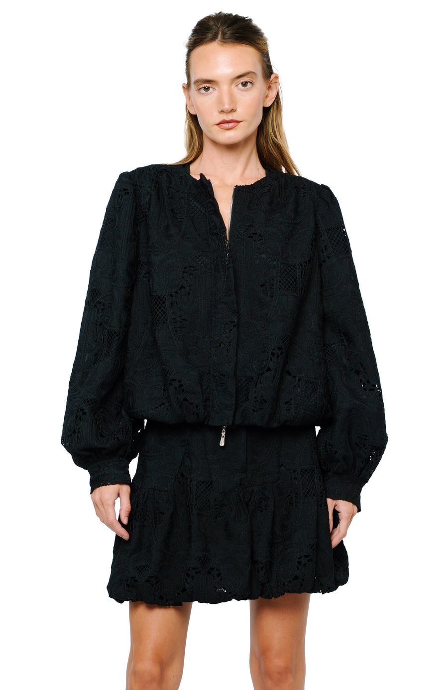 Donna Bubble Hem Lace Jacket