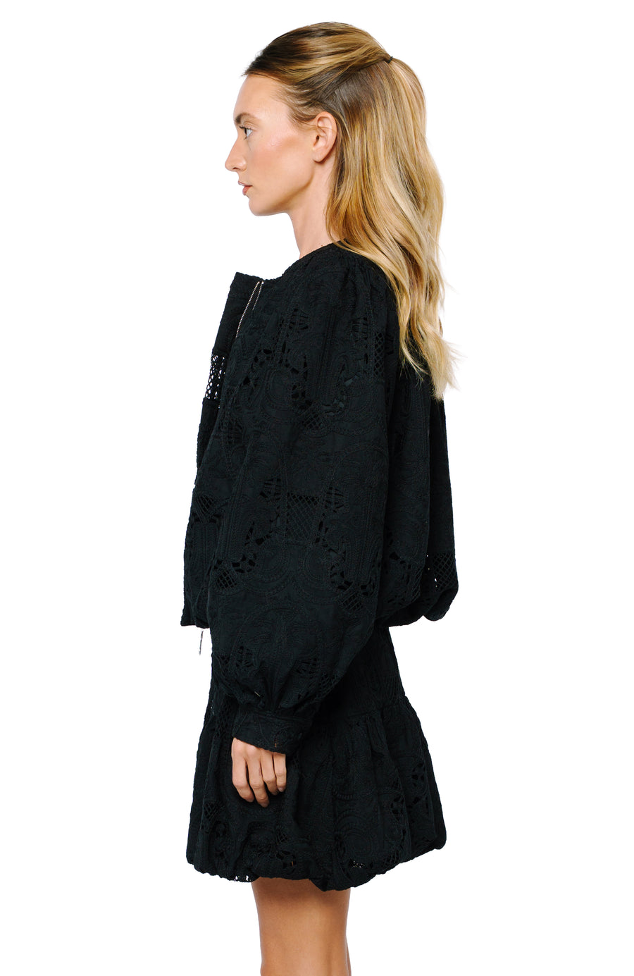 Donna Bubble Hem Lace Jacket