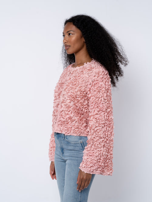 Load image 1 in gallery view. Elliott Flower Embellished Cropped Jacket