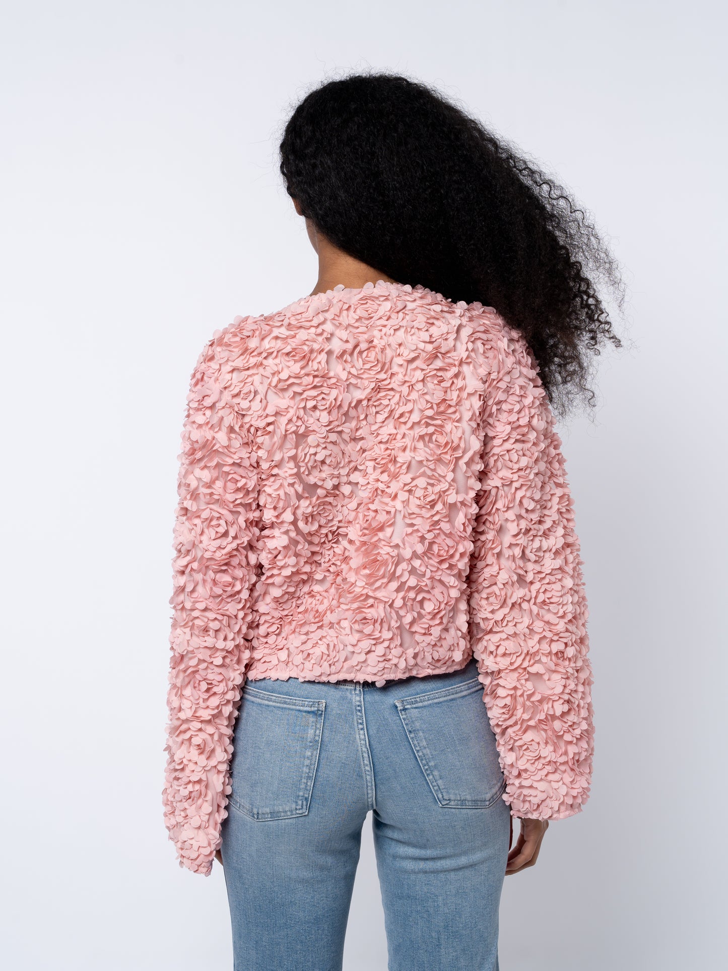 Elliott Flower Embellished Cropped Jacket