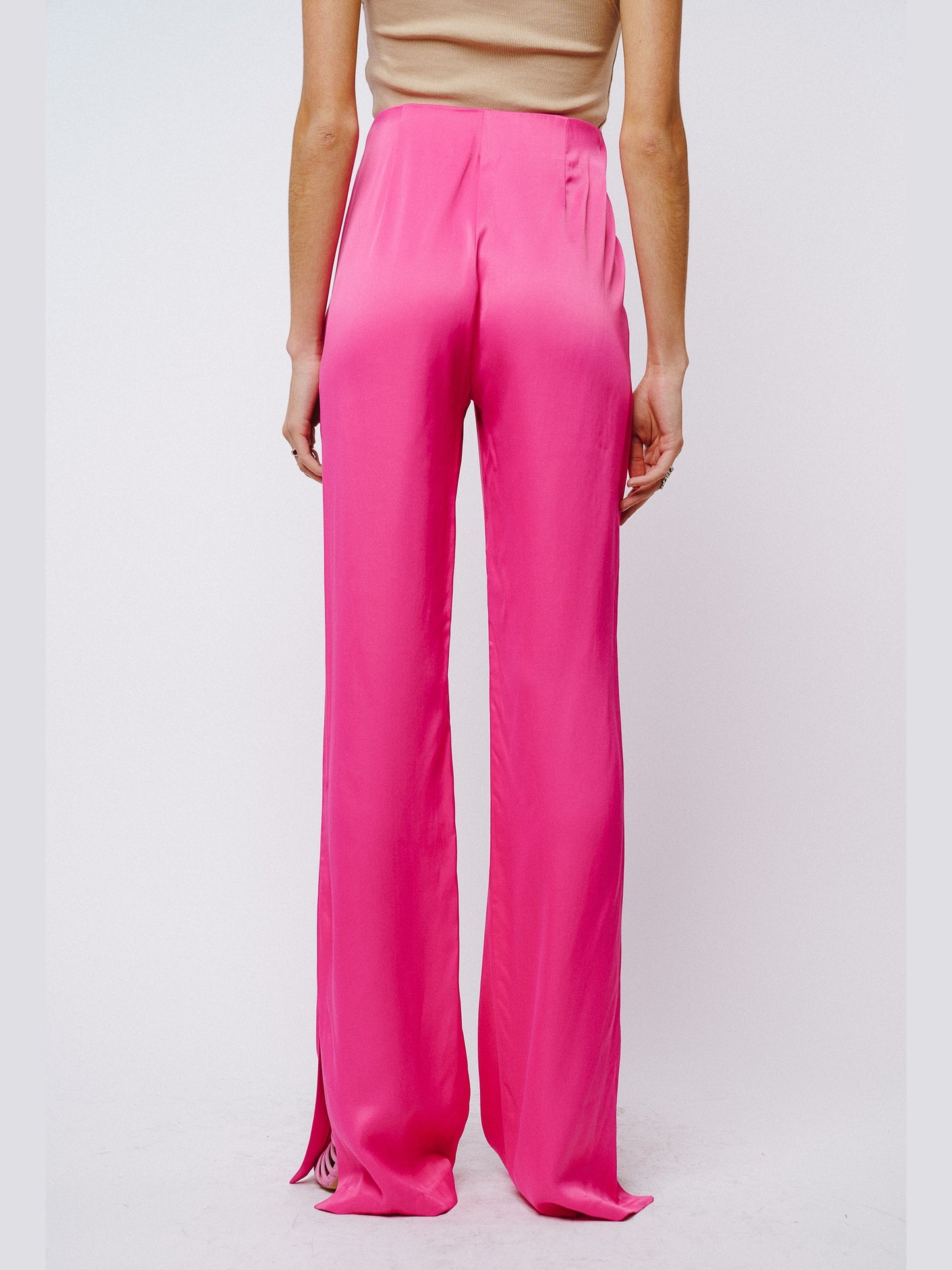 Safia Split Hem Satin Pants