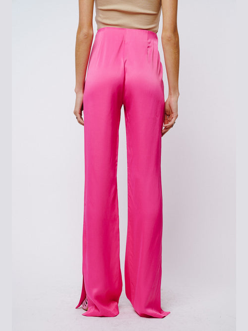 Load image 1 in gallery view. Safia Split Hem Satin Pants