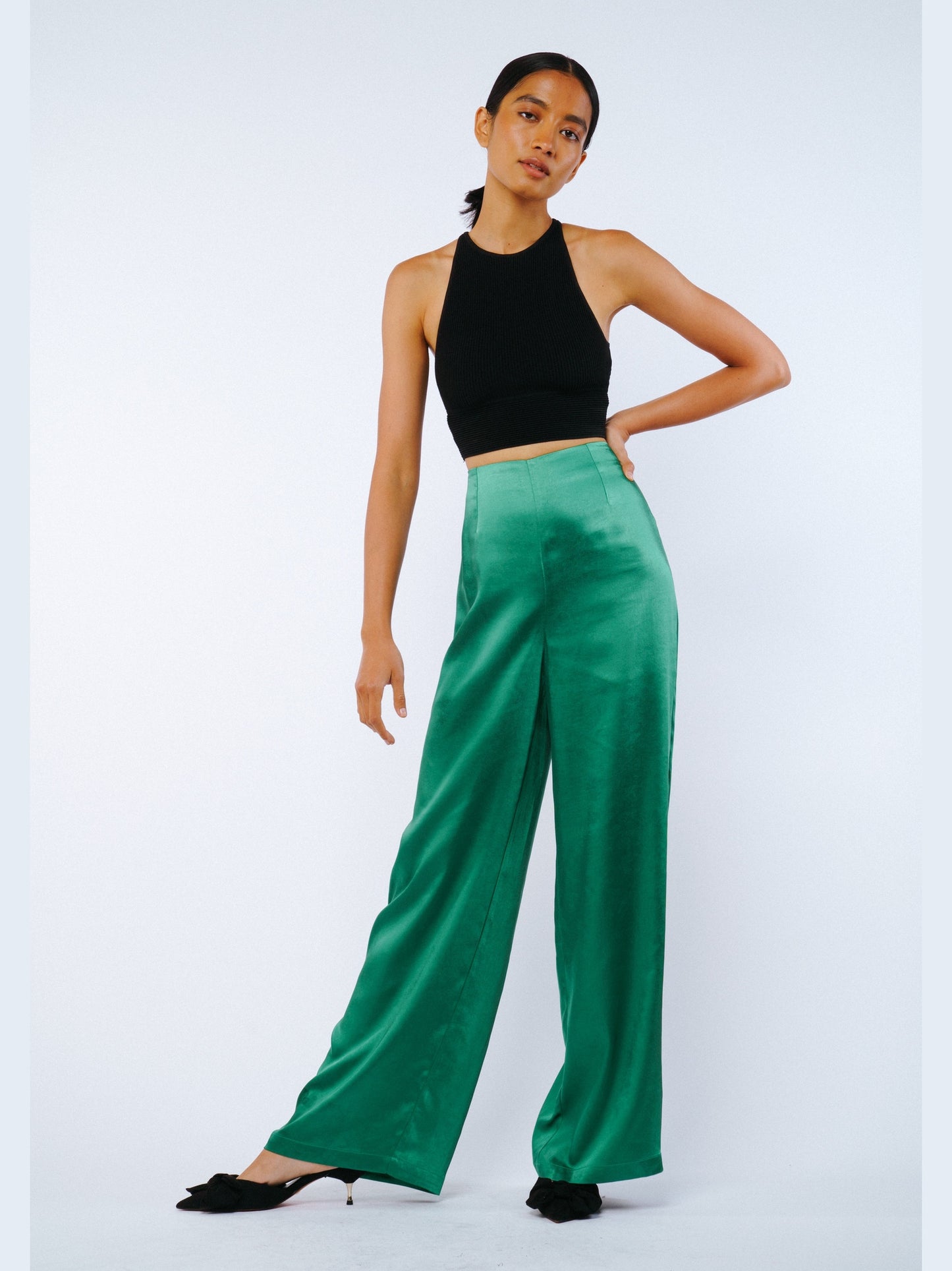 Pantalón de satén Heryn