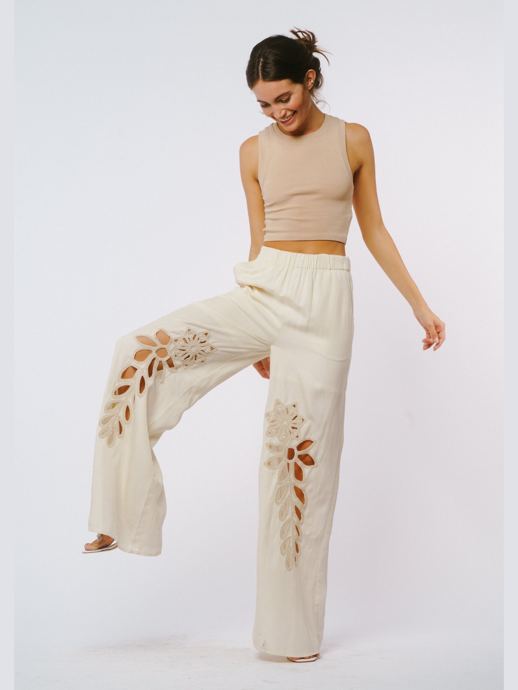 Braydi Cutwork Embroidered Pants