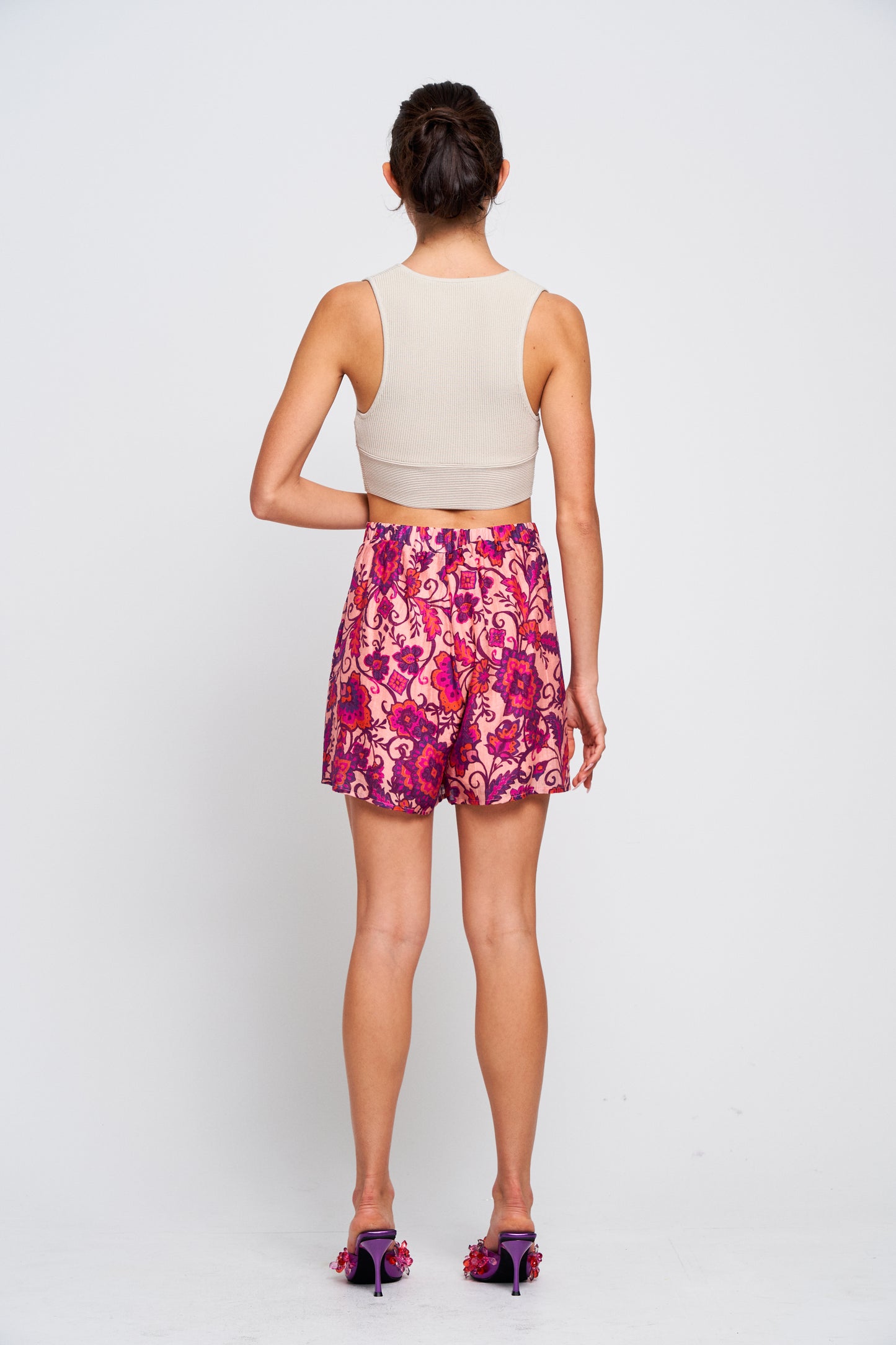 Saya Printed Drawstring Shorts