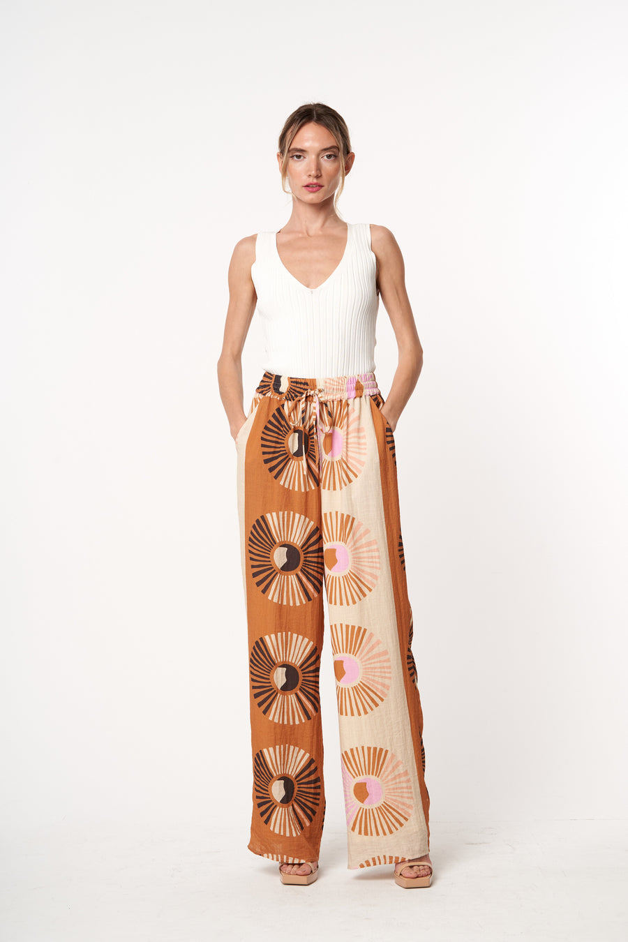 Gina Printed Drawstring Pants