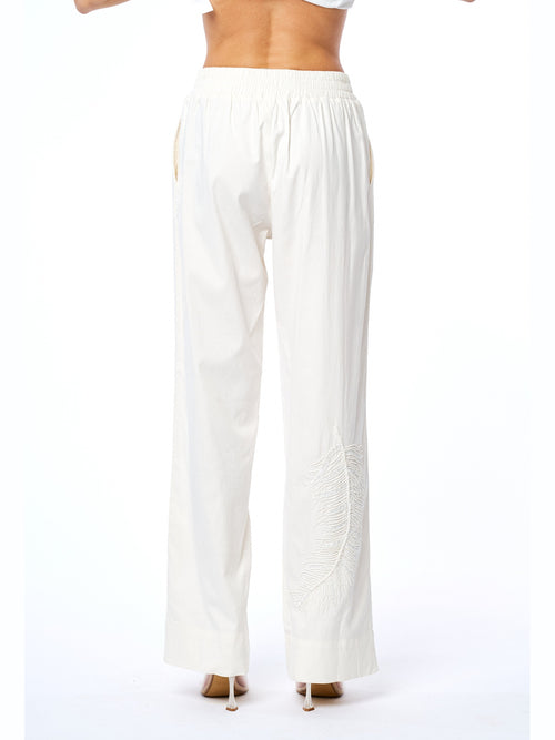 Cargar la imagen 1 en la vista de la galería. Marren Embroidered Feather Pant