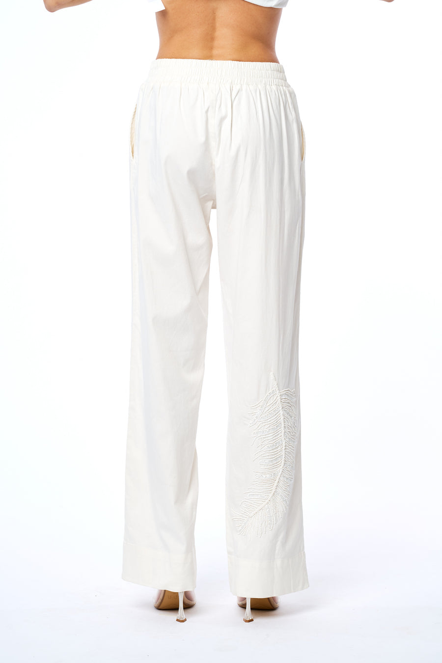 Marren Embroidered Feather Pant