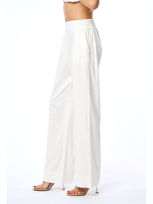 Cargar la imagen 1 en la vista de la galería. Marren Embroidered Feather Pant