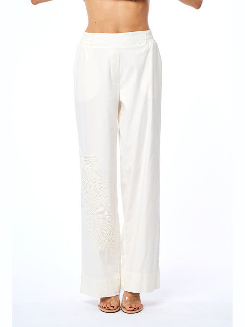 Cargar la imagen 1 en la vista de la galería. Marren Embroidered Feather Pant