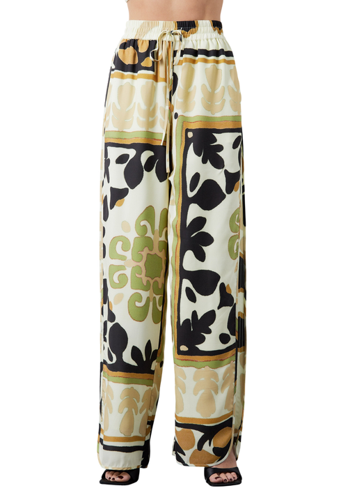 Load image 1 in gallery view. Yuvanna Tapestry Print Drawstring Pants