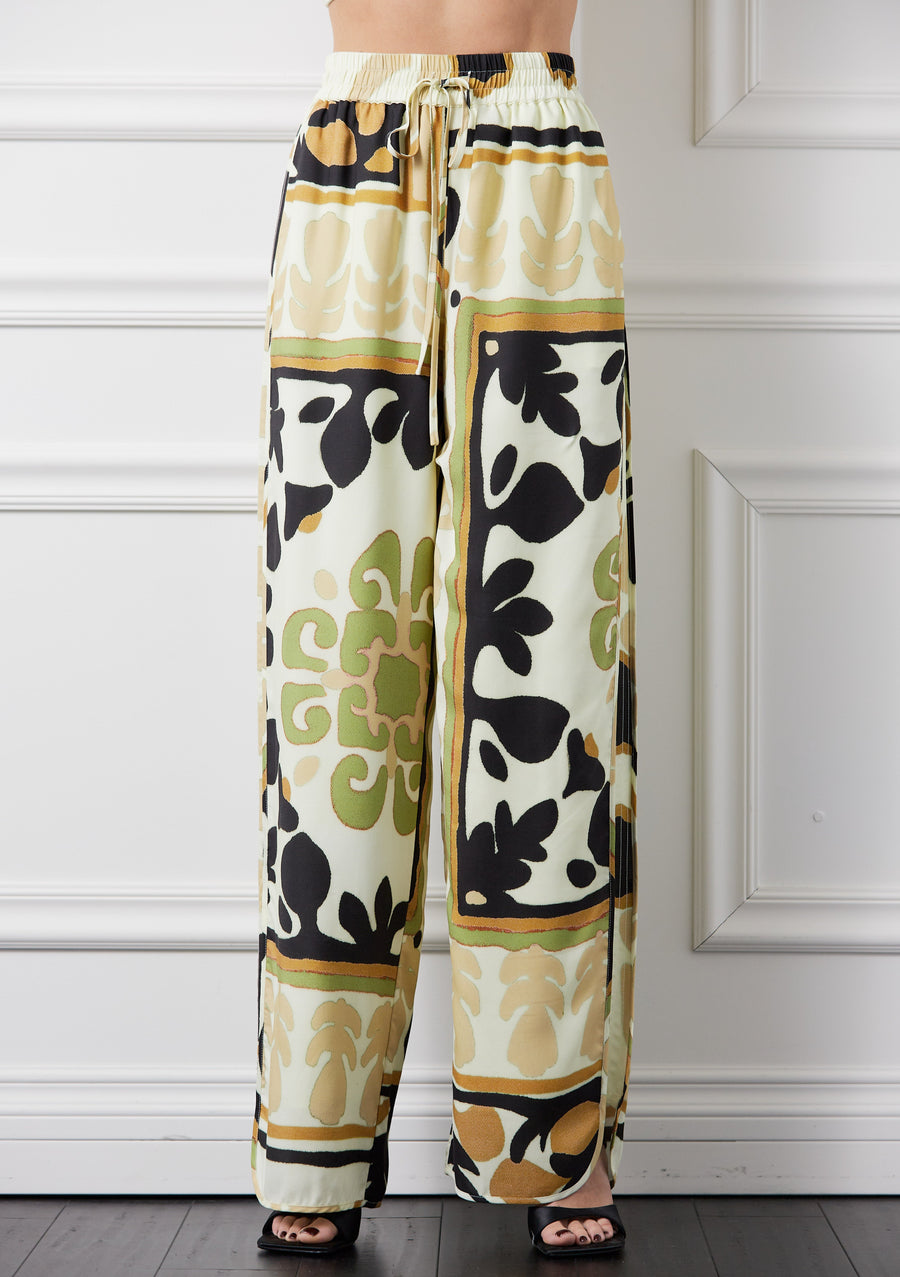 Yuvanna Tapestry Print Drawstring Pants
