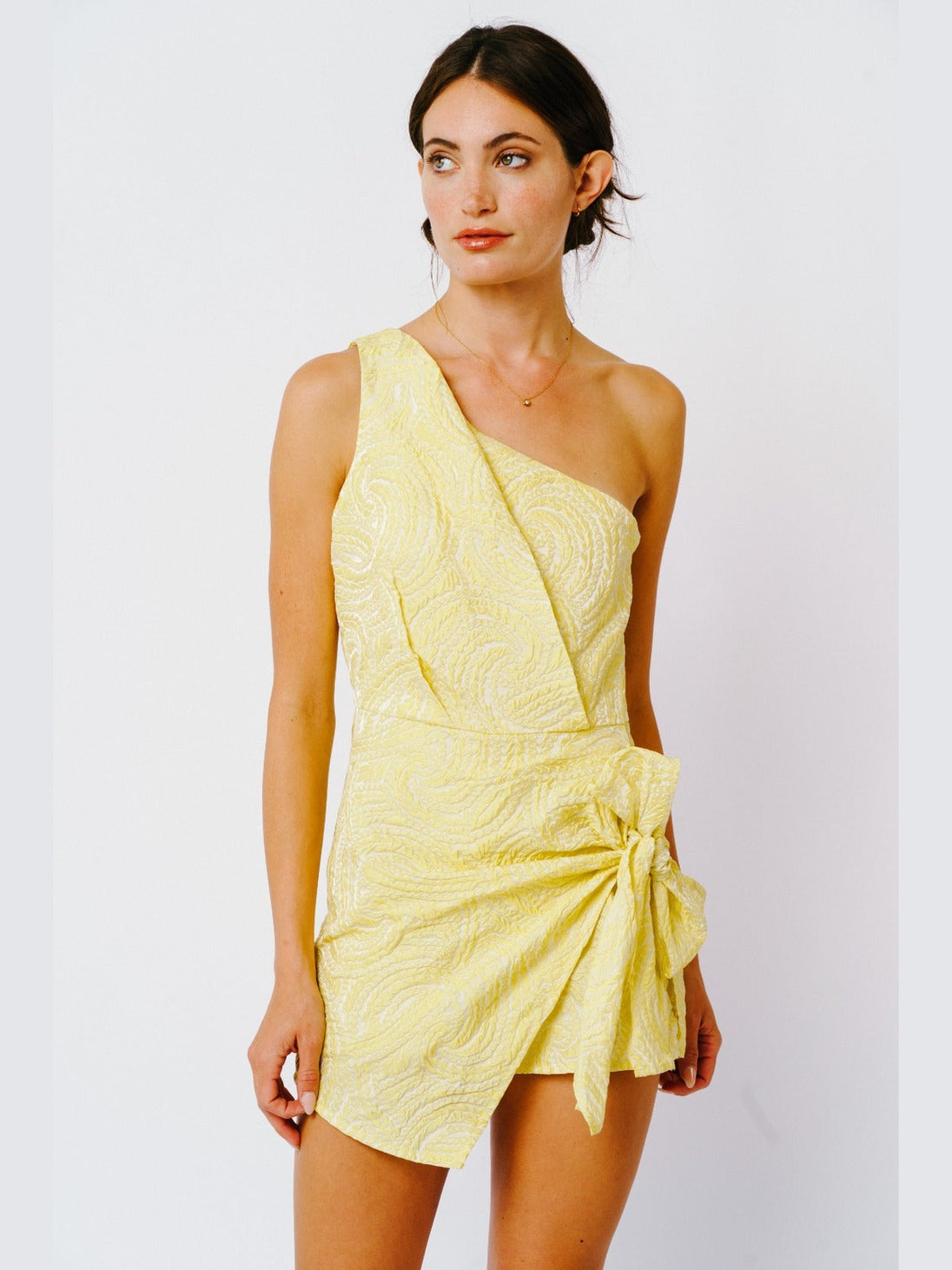 Tabbi Tie Knot Jacquard Skort Romper