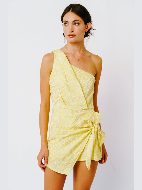 Cargar la imagen 1 en la vista de la galería. Tabbi Tie Knot Jacquard Skort Romper