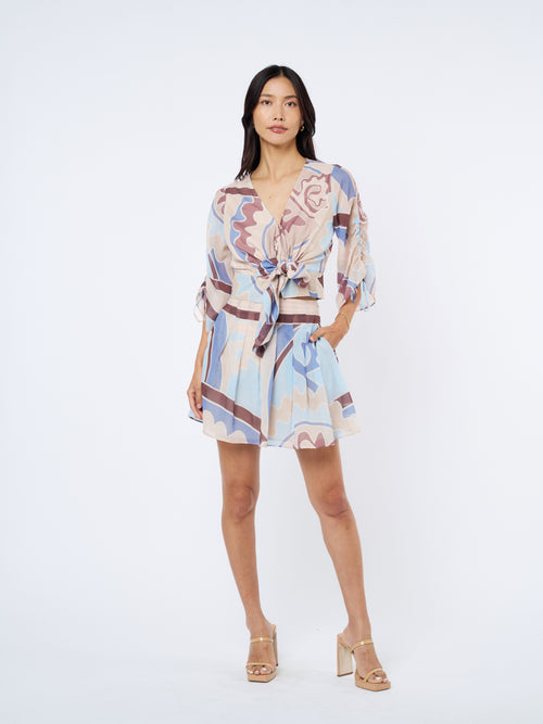 Load image 1 in gallery view. Reeve High Waisted Pleated Mini Skirt