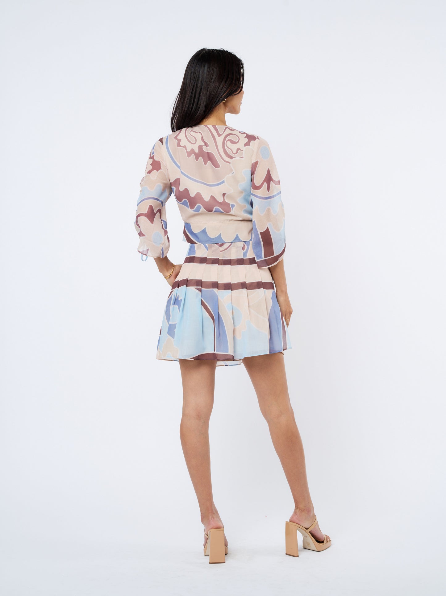 Reeve High Waisted Pleated Mini Skirt