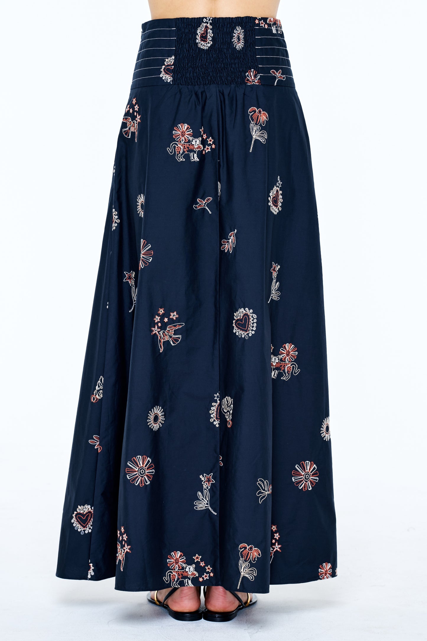 Azora Embroidered Maxi Skirt
