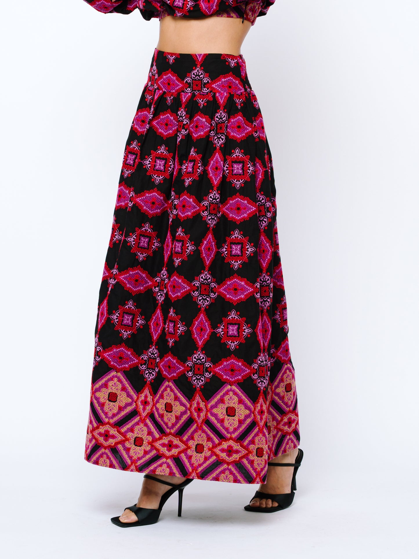 Deana Embroidered Maxi Skirt