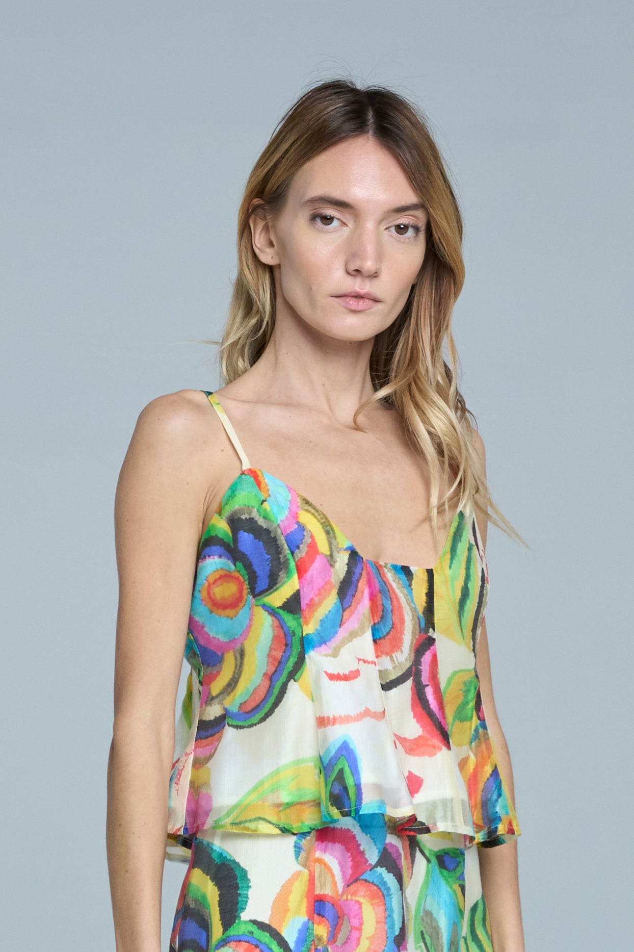 Dawana Abstract Floral Cami Top