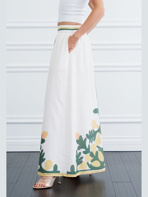 Cargar la imagen 1 en la vista de la galería. Ginevra Engineered Front Slit Maxi Skirt