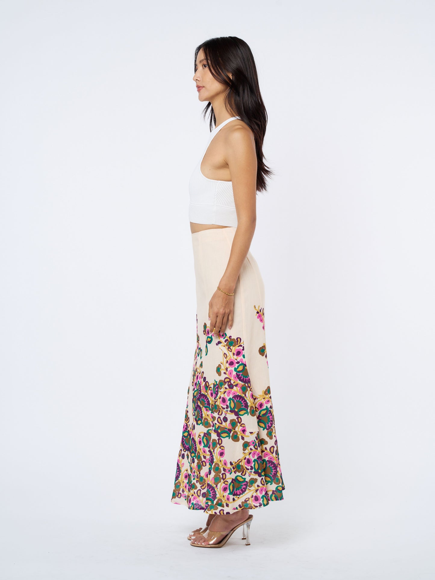 Riley Floral Print Maxi Skirt