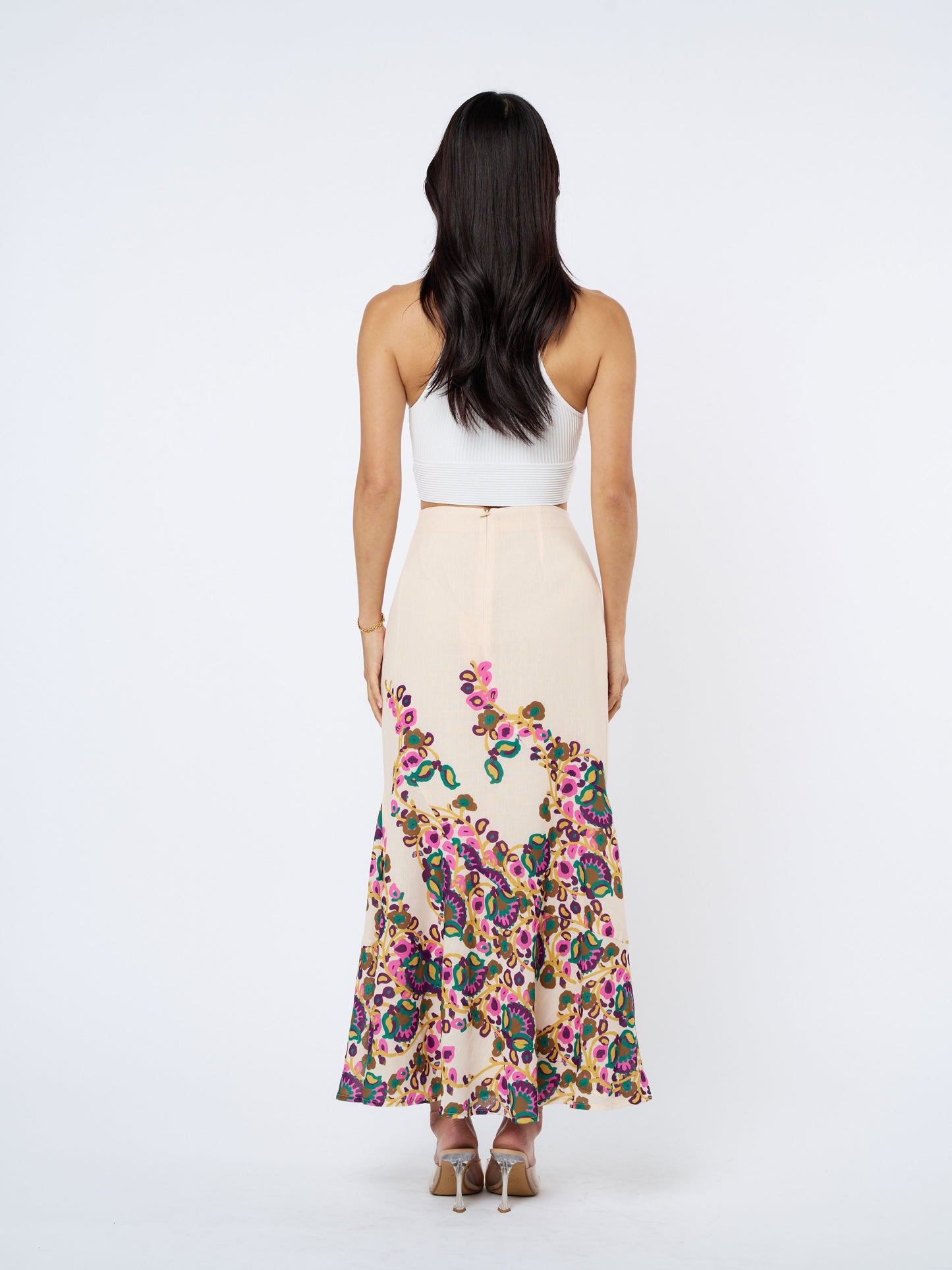 Riley Floral Print Maxi Skirt