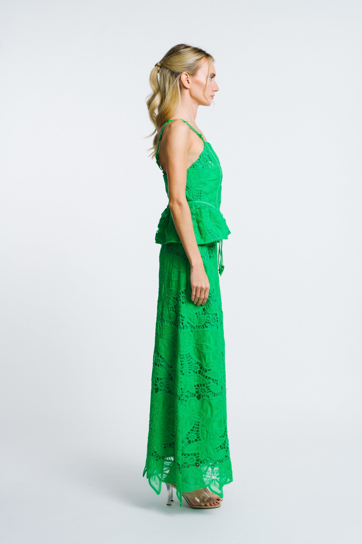 Luna Embroidered Lace Cami Top