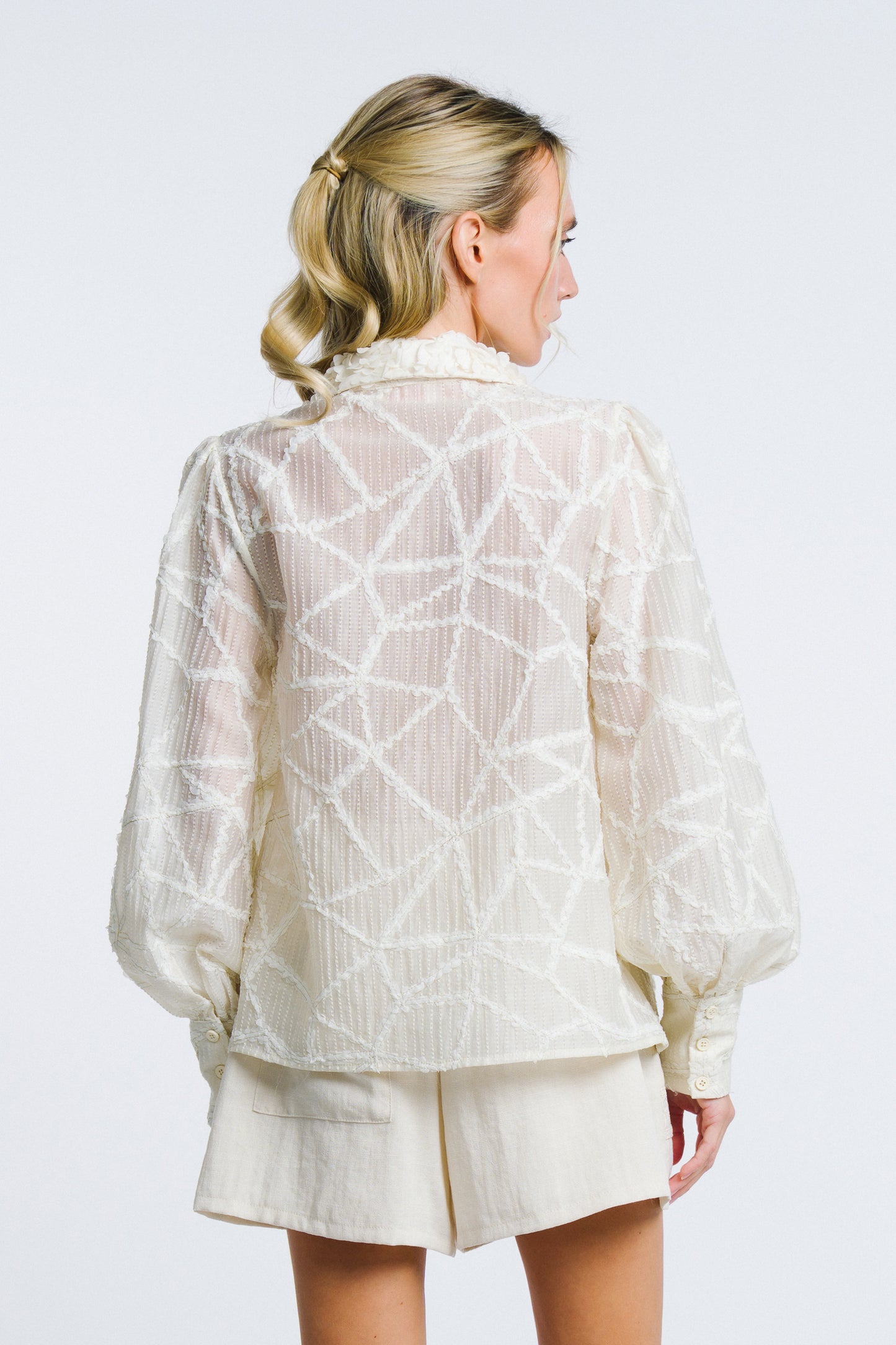 Jardin Long Sleeve Button Up Top