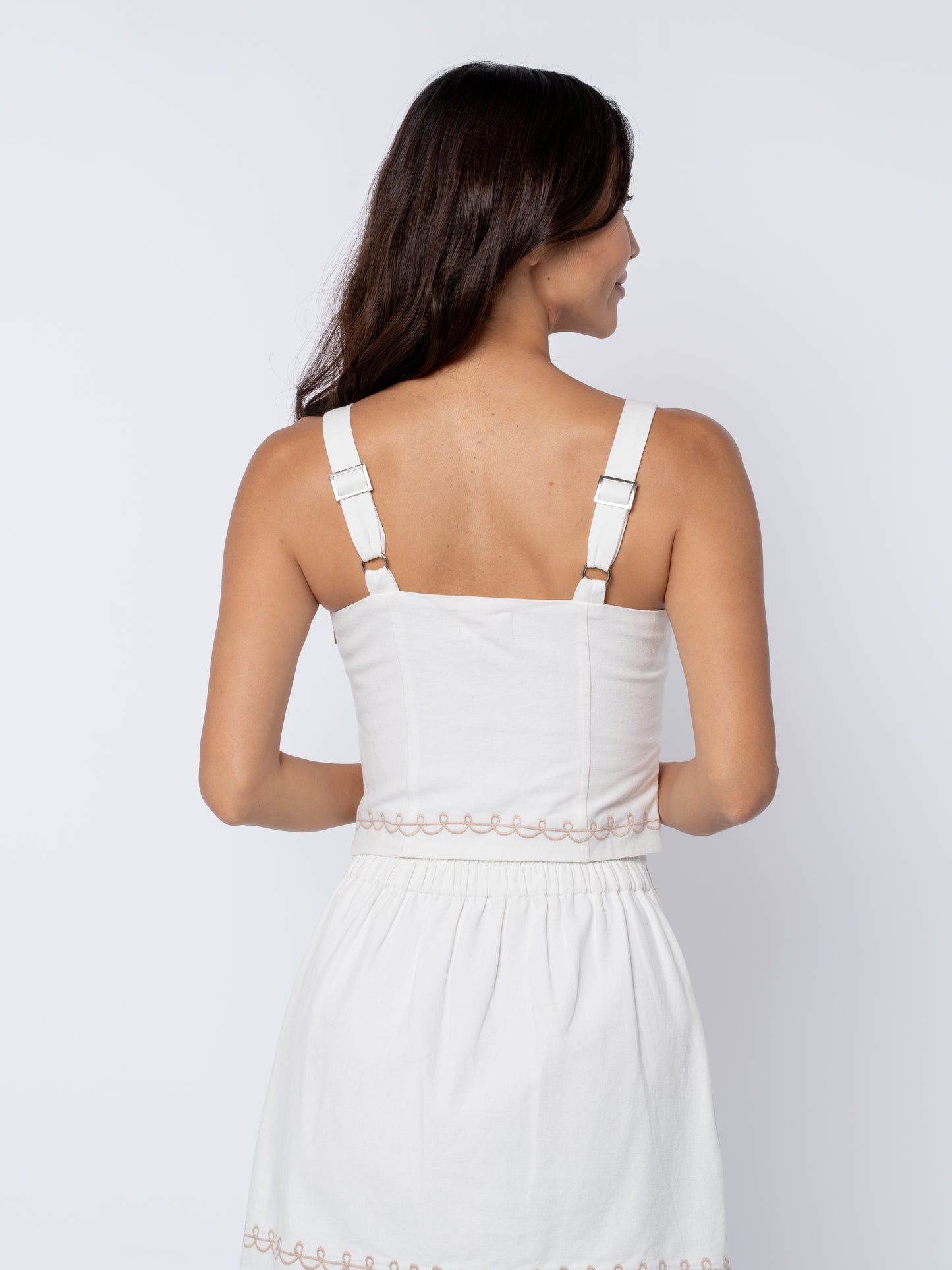 Lyra	Embroidered Cotton Top