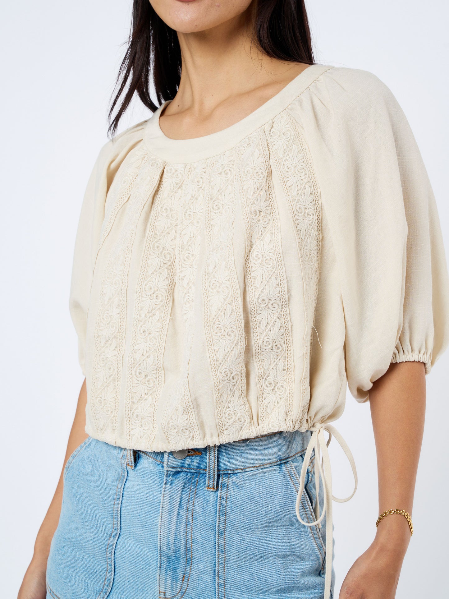 Bo Puff Sleeve Crop Top