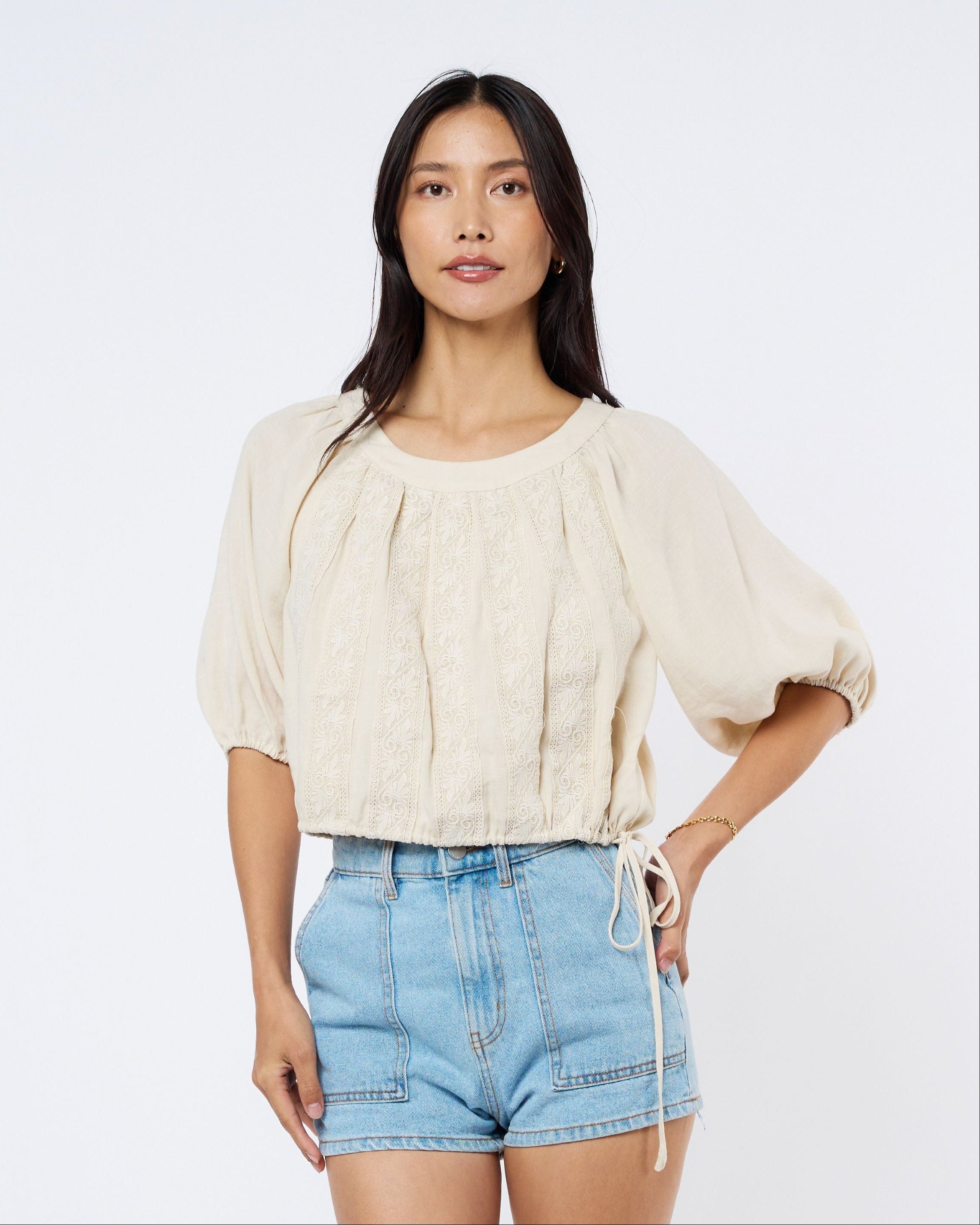Bo Puff Sleeve Crop Top