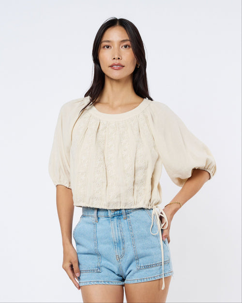 Load image 1 in gallery view. Bo Puff Sleeve Crop Top