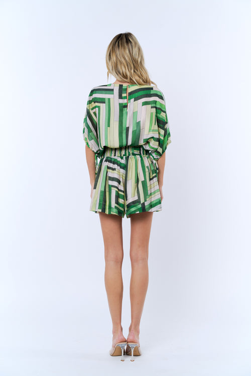 Load image 1 in gallery view. Thea Striped Puff Sleeve Top