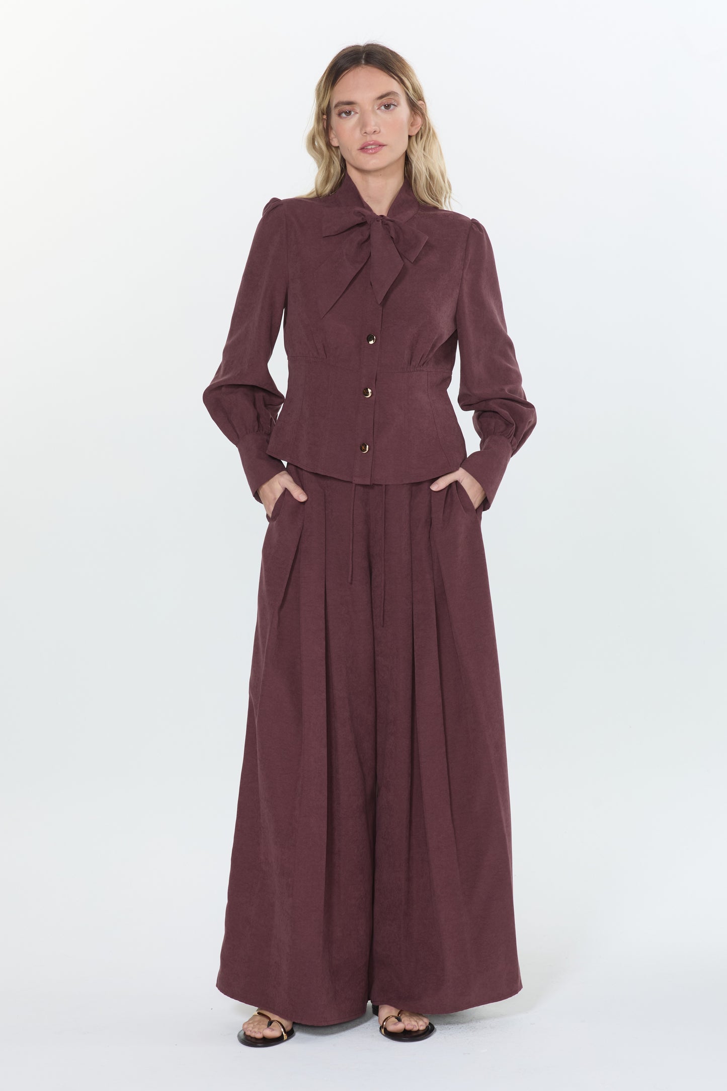Aubriella High Waisted Wide Leg Pants