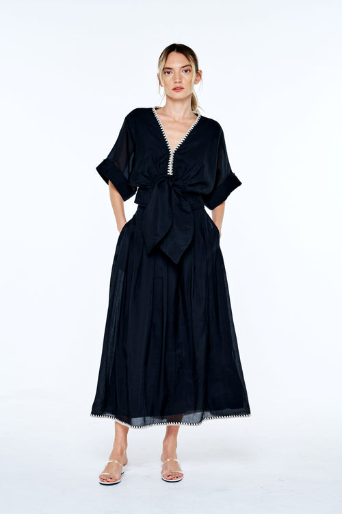 Cargar la imagen 1 en la vista de la galería. Pheona Pleated Midi Skirt