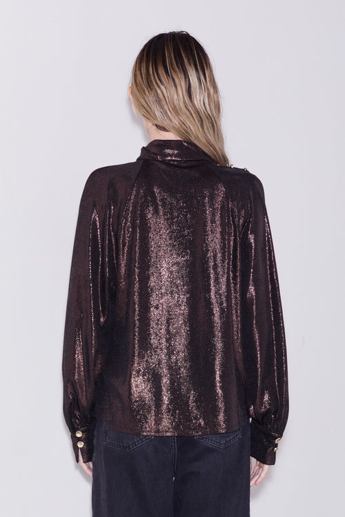 Load image 1 in gallery view. Jaci	Metallic Long	Sleeve Top