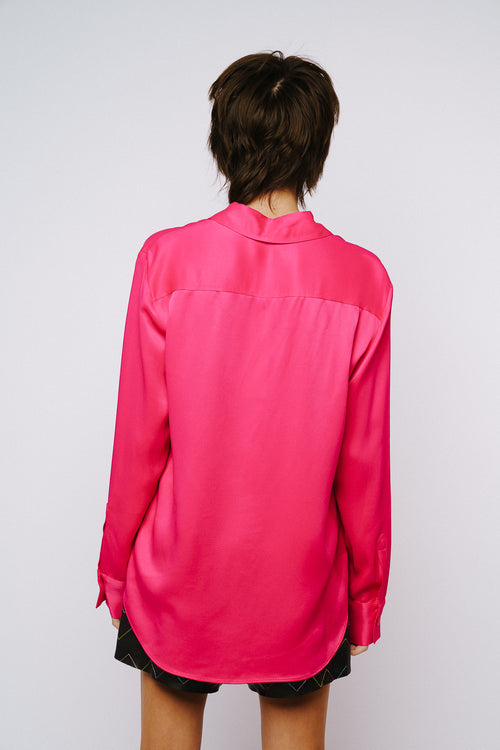 Cargar la imagen 1 en la vista de la galería. Jacque Collared Button-Up Satin Top