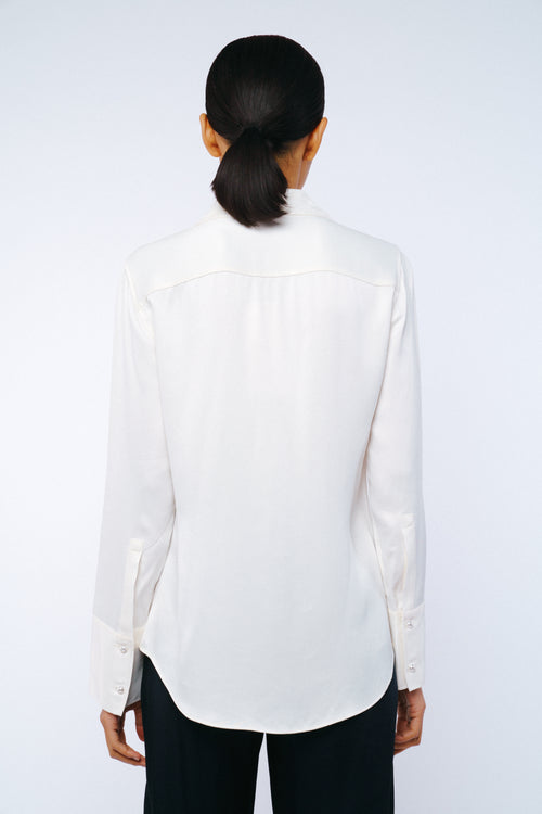 Cargar la imagen 1 en la vista de la galería. Jacque Collared Button-Up Satin Top