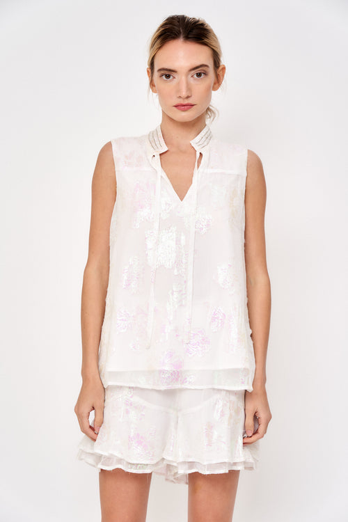 Load image 1 in gallery view. Cadie Iridescent Floral Top