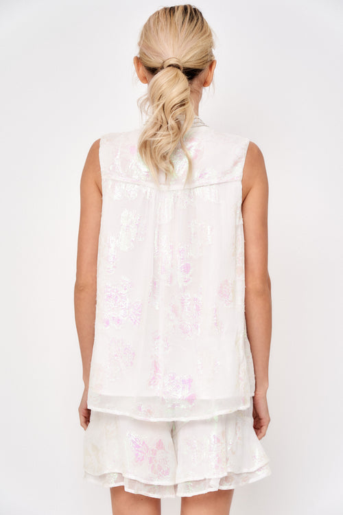 Load image 1 in gallery view. Cadie Iridescent Floral Top