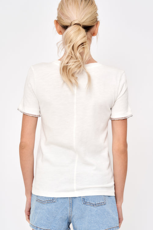 Load image 1 in gallery view. Laurel Beaded Short Sleeve Top