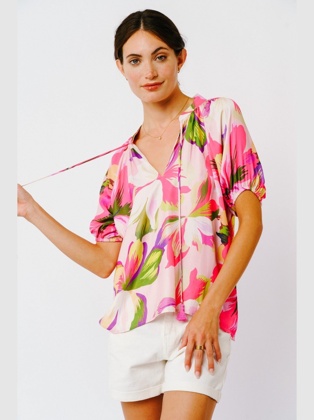 Breeze Raglan Sleeve Floral Print Top