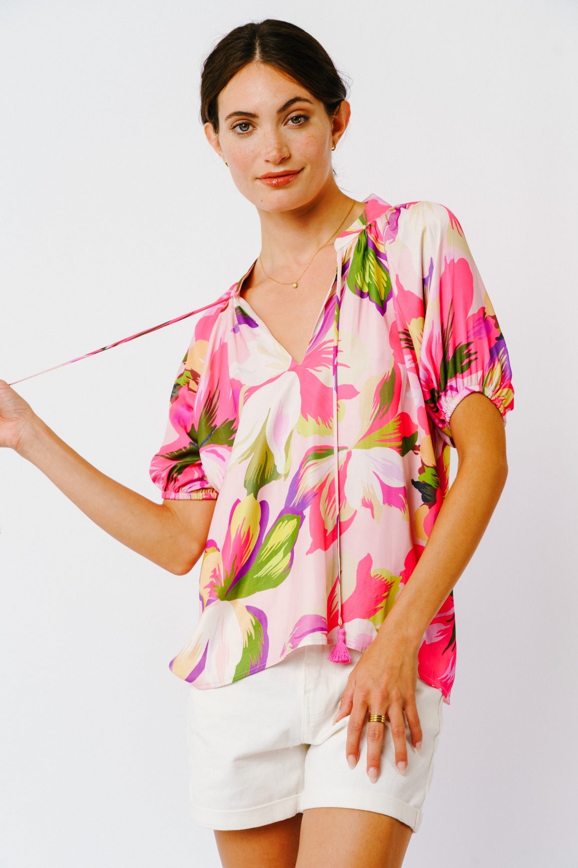 Breeze Raglan Sleeve Floral Print Top